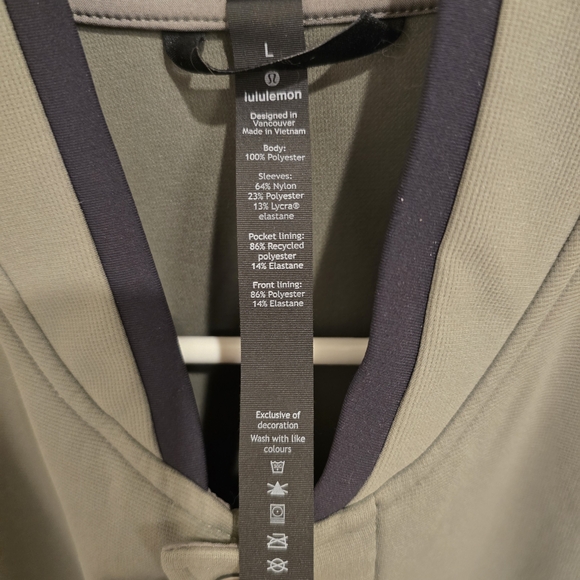 Lululemon Athletica Olive and Black Bomber Jacket - Picture 3 of 6